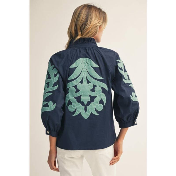 Baroque Applique Detail Top