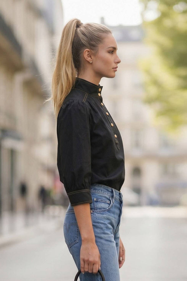 Giselle High Neck Blouse