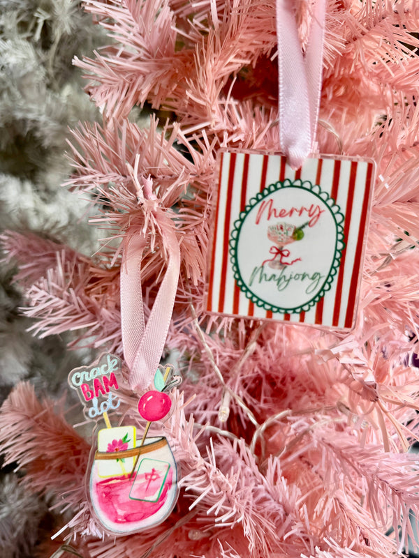 Mahjong Christmas Petite Ornament Acrylic