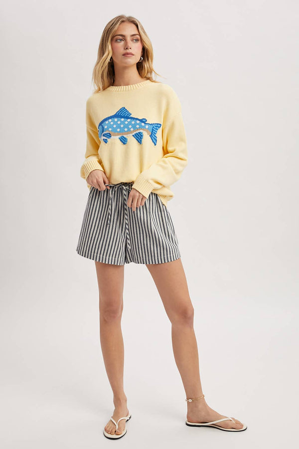 Crewneck Fish Sweater