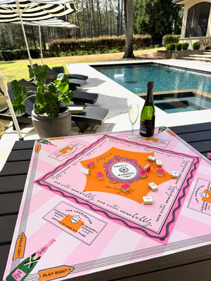 'Press for Mahjong' Mat | Champagne & Mahj Collection