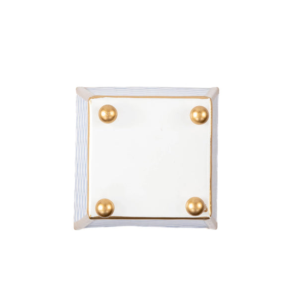 Scales Enameled Square Cachepot Planter