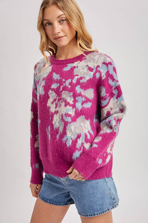 Floral Print Sweater