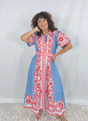 CHELSEA SHIRTDRESS | PEONY BLUE