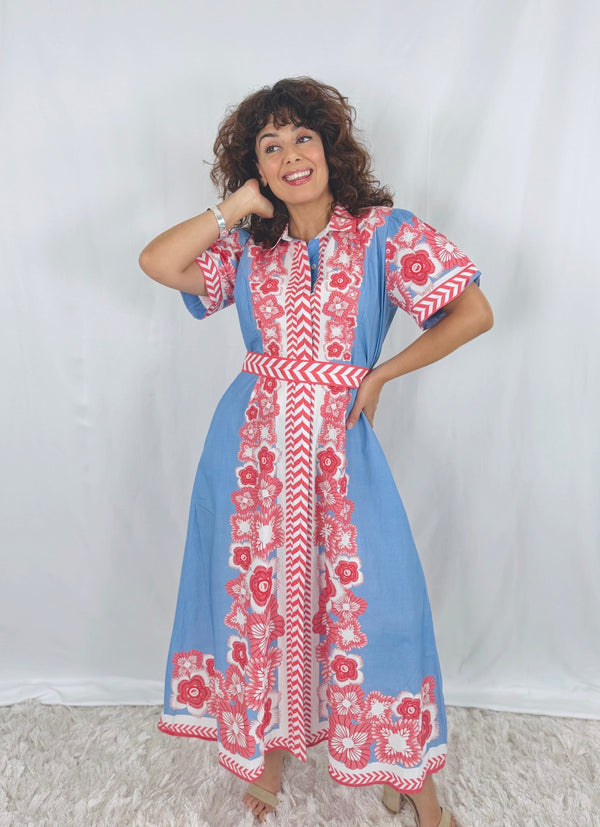CHELSEA SHIRTDRESS | PEONY BLUE