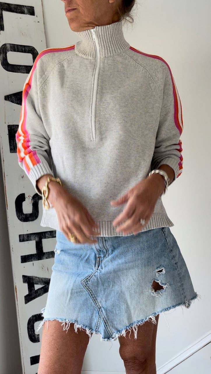 Retro 1/2 Zip Cotton Sweater
