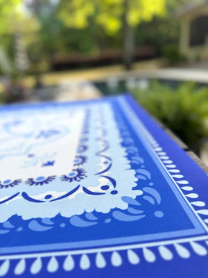 Amalfi Coast Mahjong Mat | Lemon Italy Mediterranean