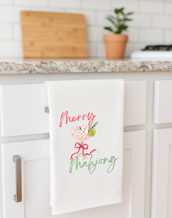 Mahjong Christmas Towel