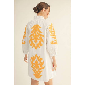 Floral Applique Shift Dress