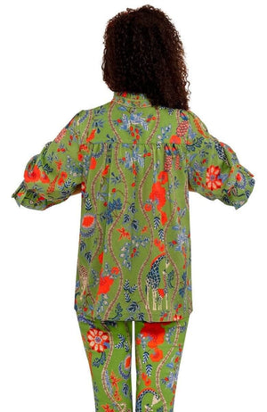 Ruffleneck Tunic - Jungle Symphony
