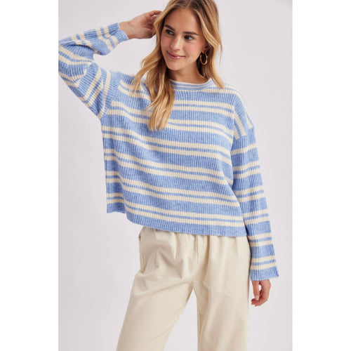 Soft Touch Striped Crew Sweater