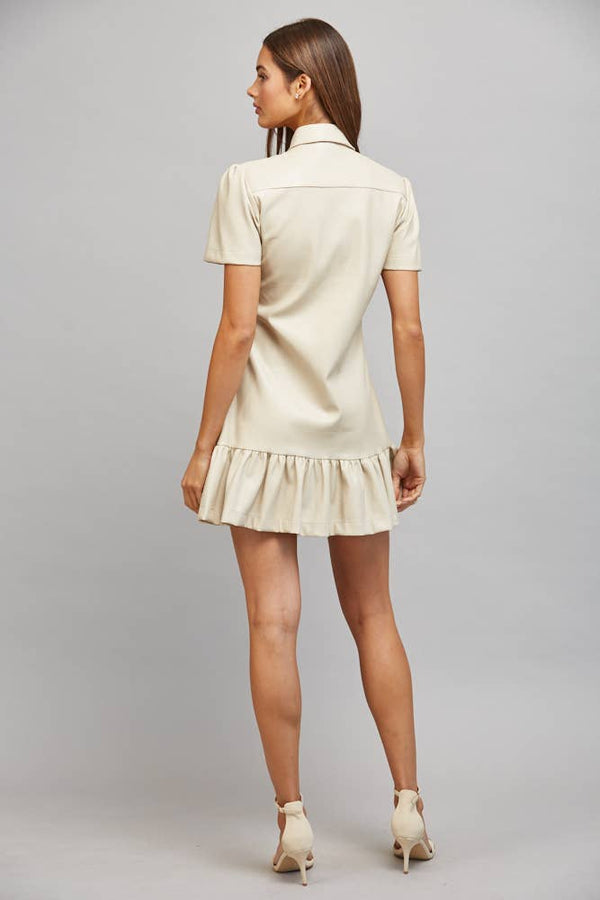 Faux Leather Dress