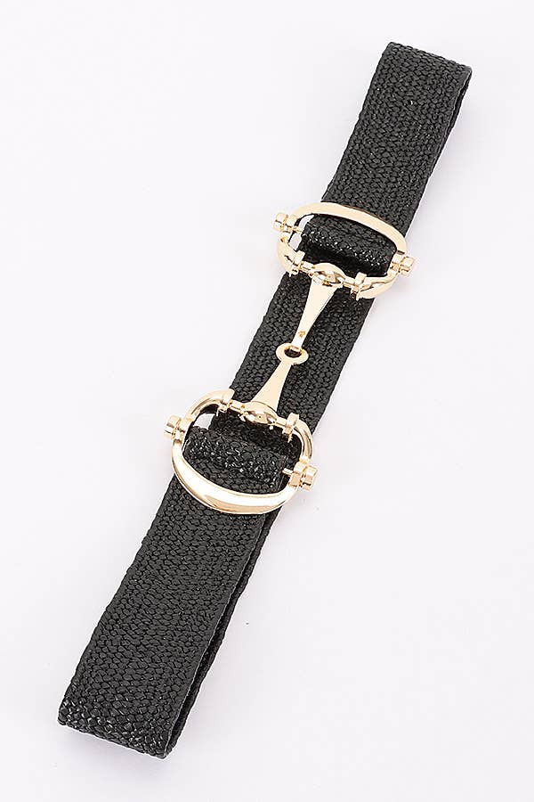 Elegant Horsebit Elastic Waist Belt