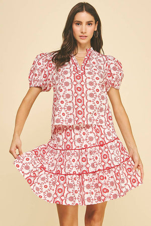 Geometric Floral Print Set
