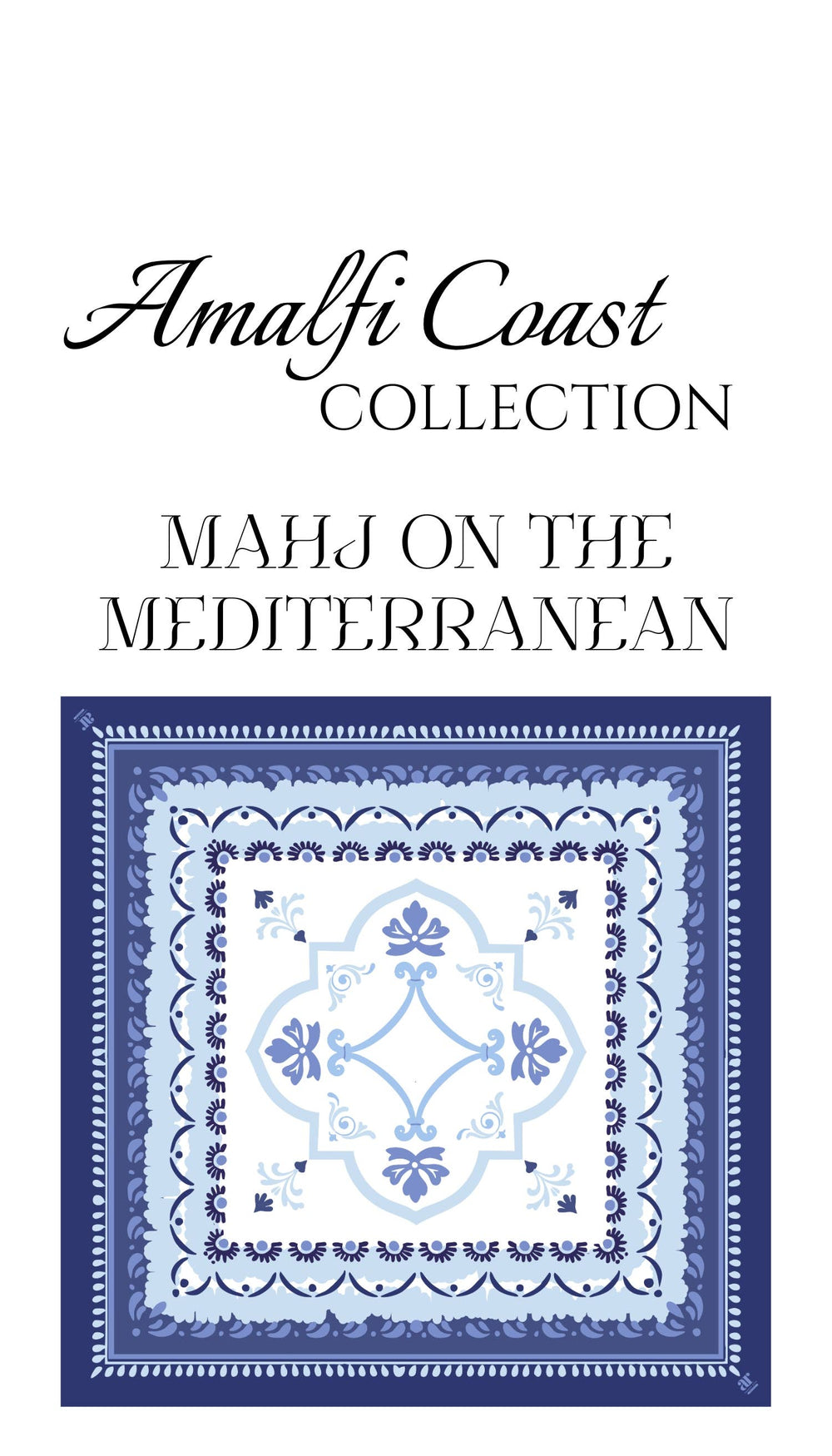 Amalfi Coast Mahjong Mat | Lemon Italy Mediterranean