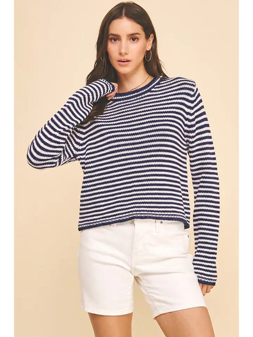 Striped Crew Neck Sweater