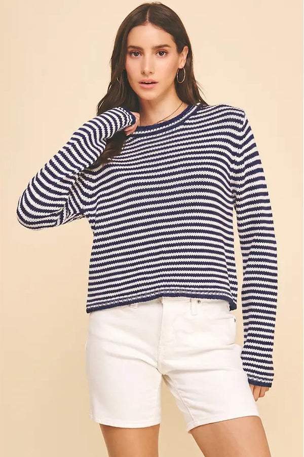 Striped Crew Neck Sweater