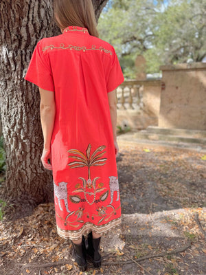 SYDNEY SHIRTDRESS | OASIS RED