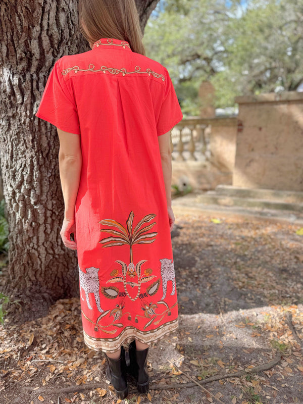 SYDNEY SHIRTDRESS | OASIS RED