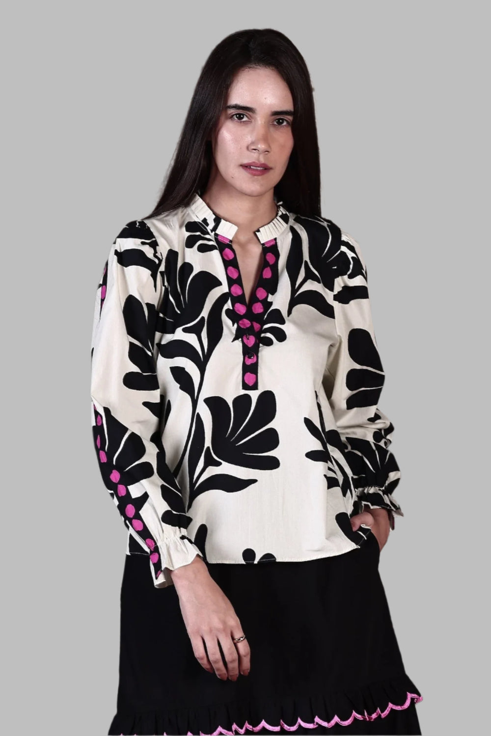 Ashley Top - Black Foliage