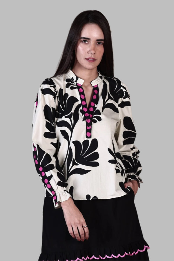 Ashley Top - Black Foliage