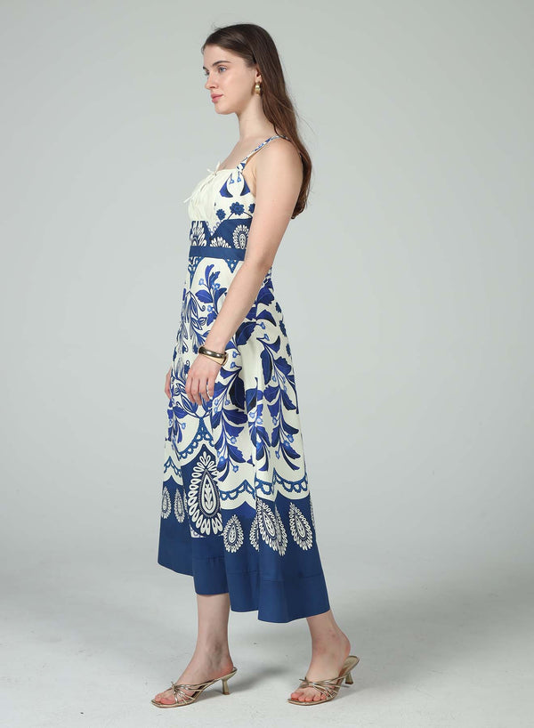 QUINN SQUARE NECKLINE MIDI DRESS