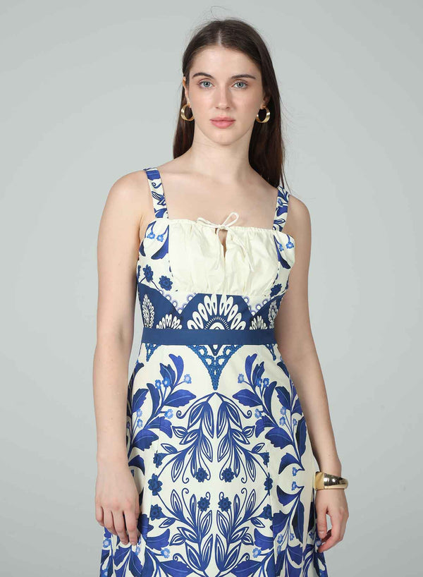 QUINN SQUARE NECKLINE MIDI DRESS