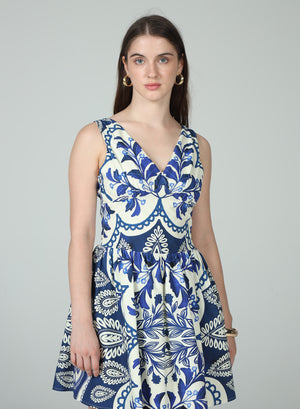 ELIANA KEYHOLE AND TIE MINI DRESS