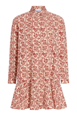 Polly Dress, Brick Bloom