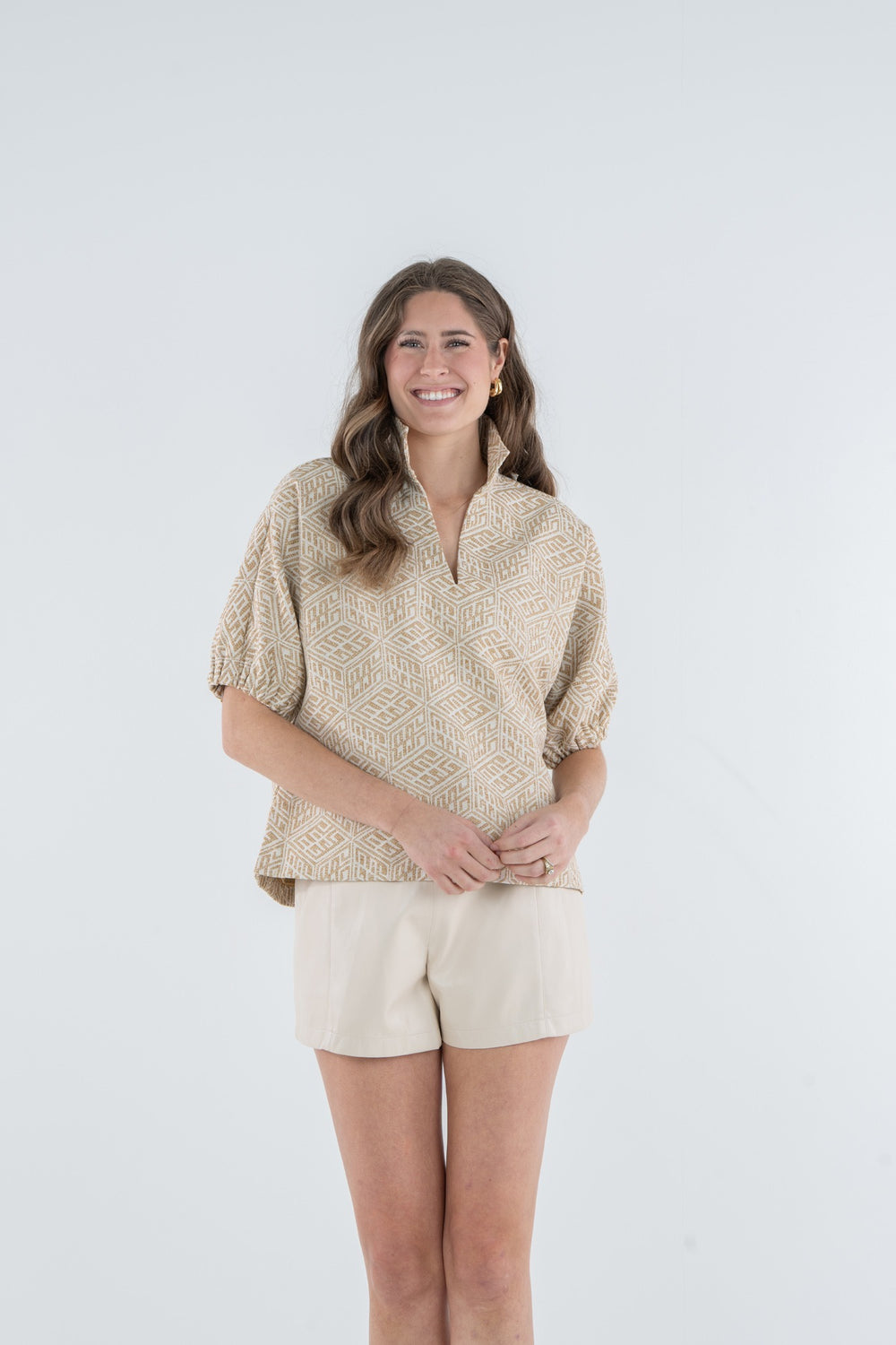 Poppy Top - Mosaic Monogram