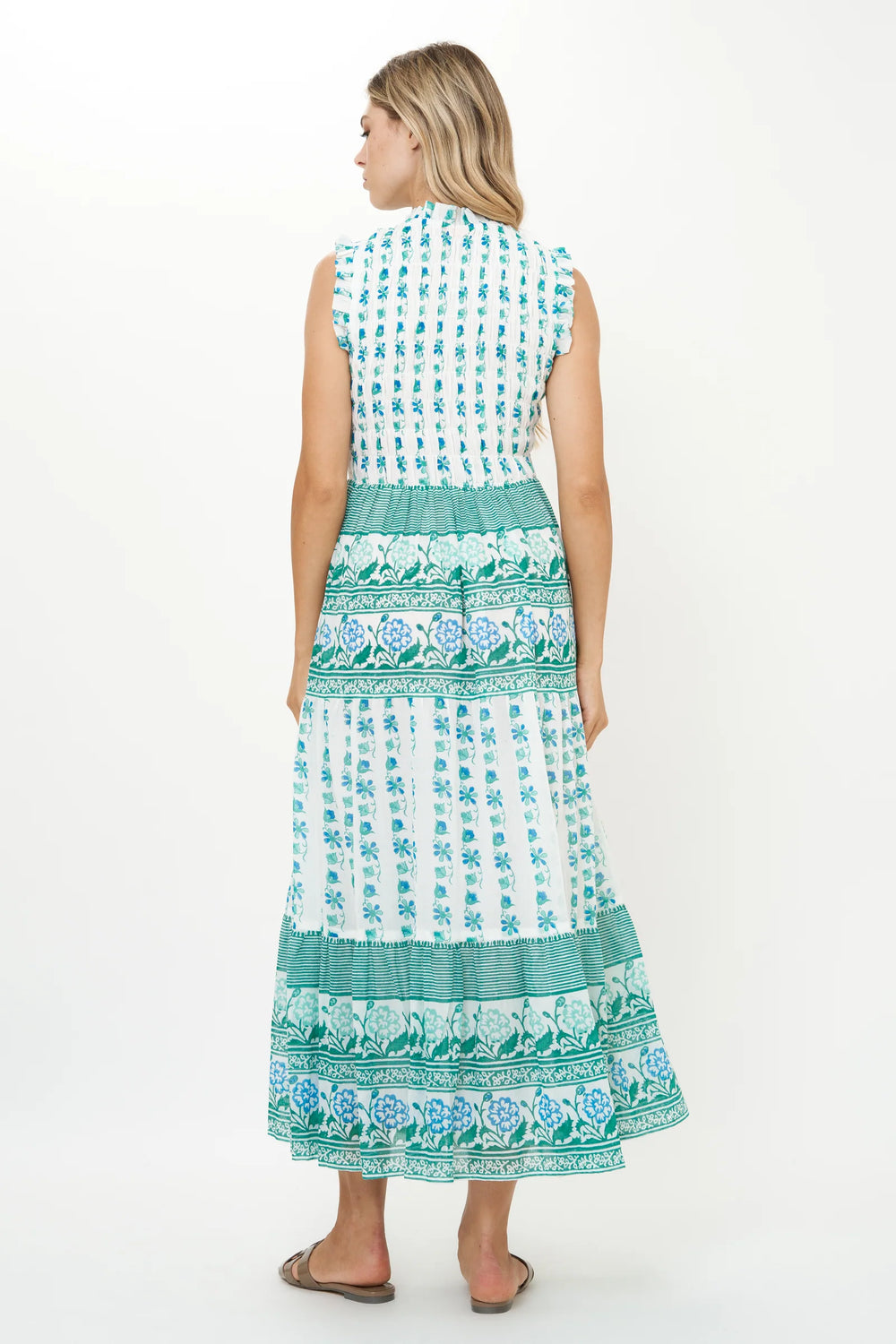 Sleeveless Smocked Maxi