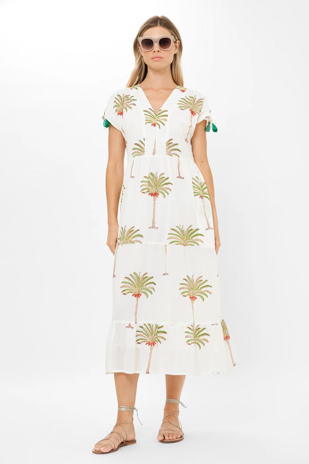 Kaftan Midi- Canary Coral