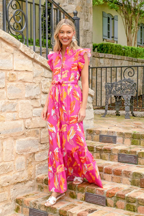 Taylor Dress- Magenta Wings