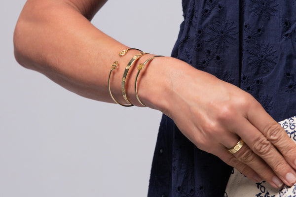 shield embossed ring