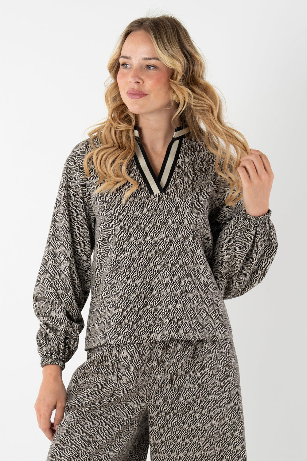 Lolli Top - Black Tonal Monogram