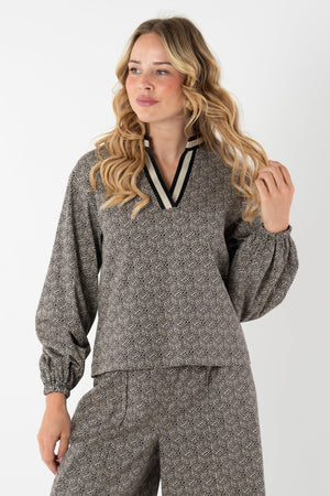 Lolli Top - Black Tonal Monogram