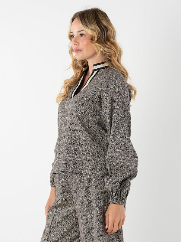 Lolli Top - Black Tonal Monogram