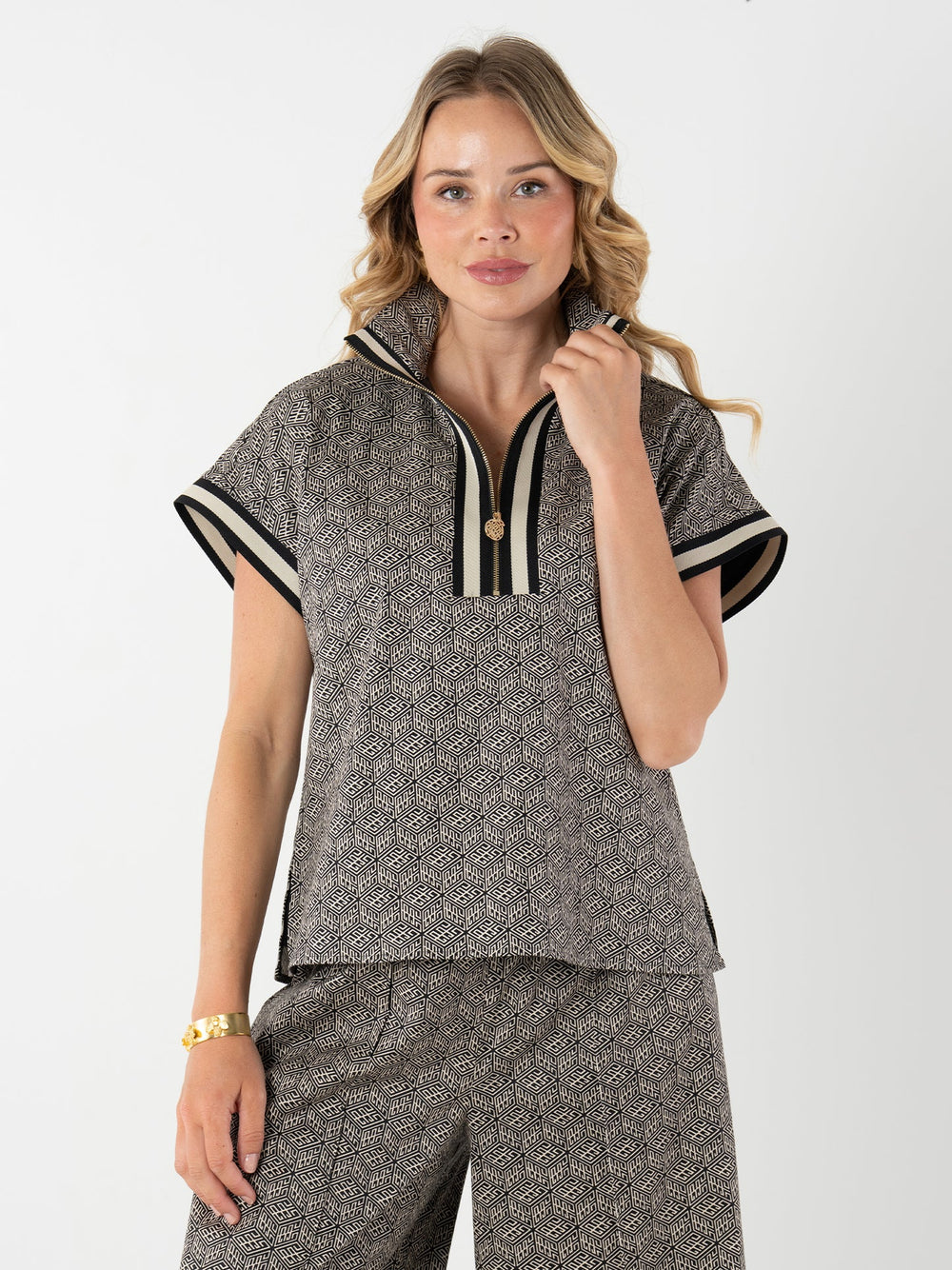 Poppy Pullover - Green Tonal Monogram