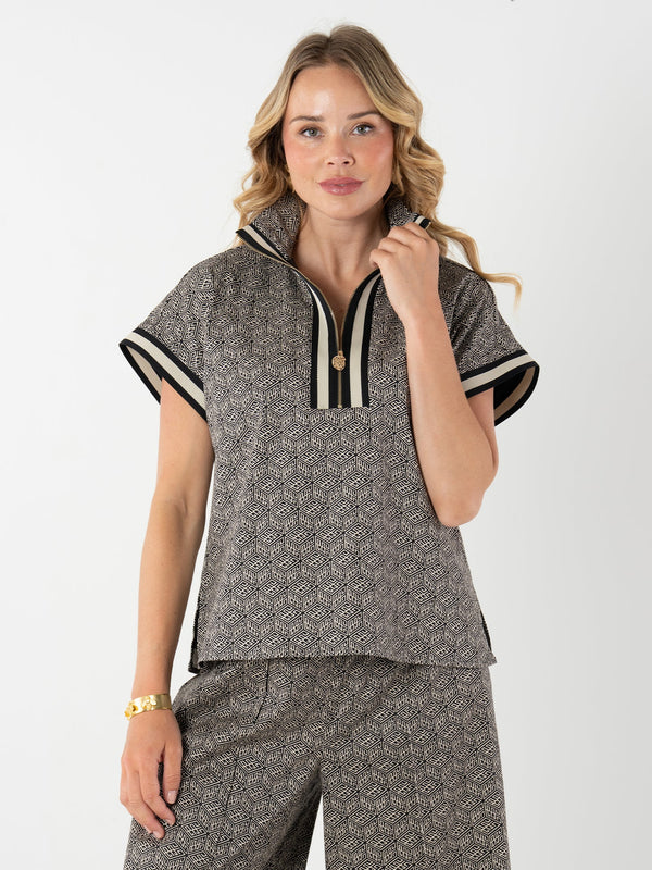 Poppy Pullover - Green Tonal Monogram