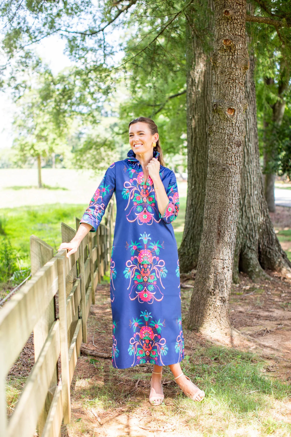 Aramenta Blue Bouvier Long Dress