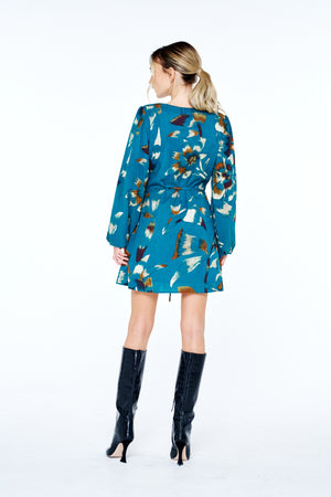 Andi Printed Seersucker Mini House Dress
