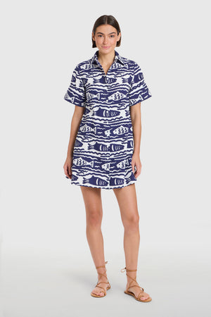 Dock Dress, Fish Print