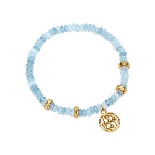 medallion gold opal bracelet