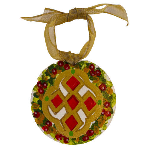 Shield of Faith Ornament with Satin Ribbon