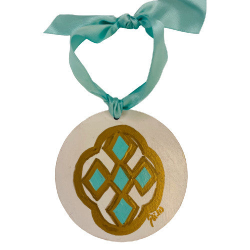 Shield of Faith Ornament with Satin Ribbon