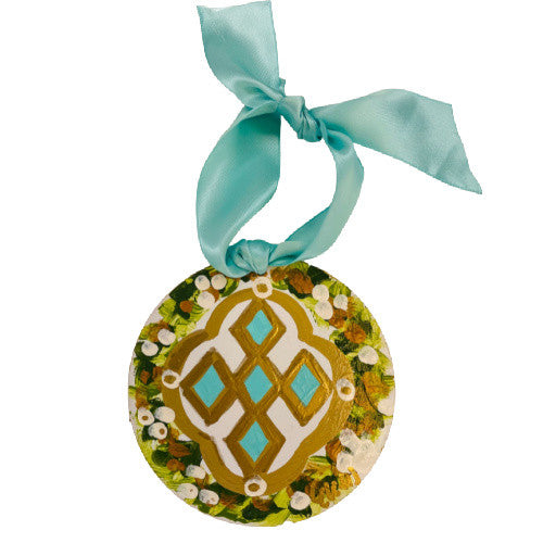Shield of Faith Ornament with Satin Ribbon