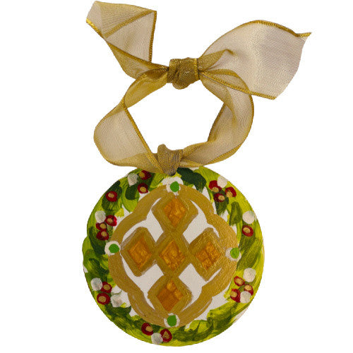Shield of Faith Ornament with Satin Ribbon