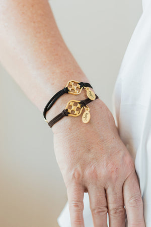 adjustable suede hope bracelet