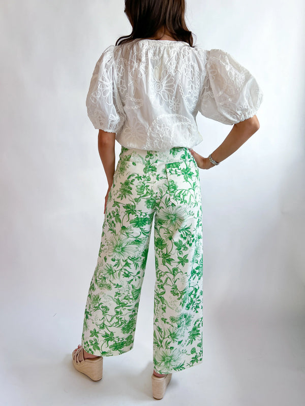 Floral Embroidered Blouse Top