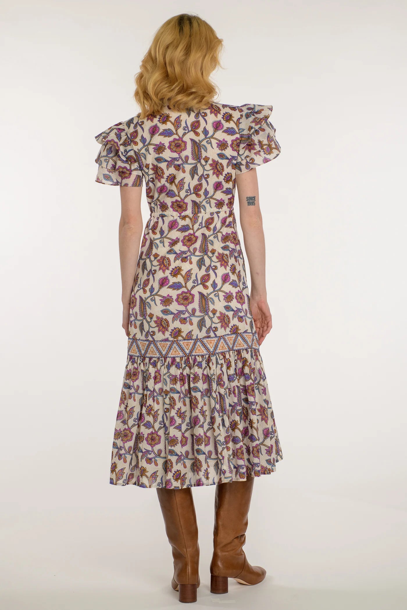 Delia Dress - Ivory Cactus Flower